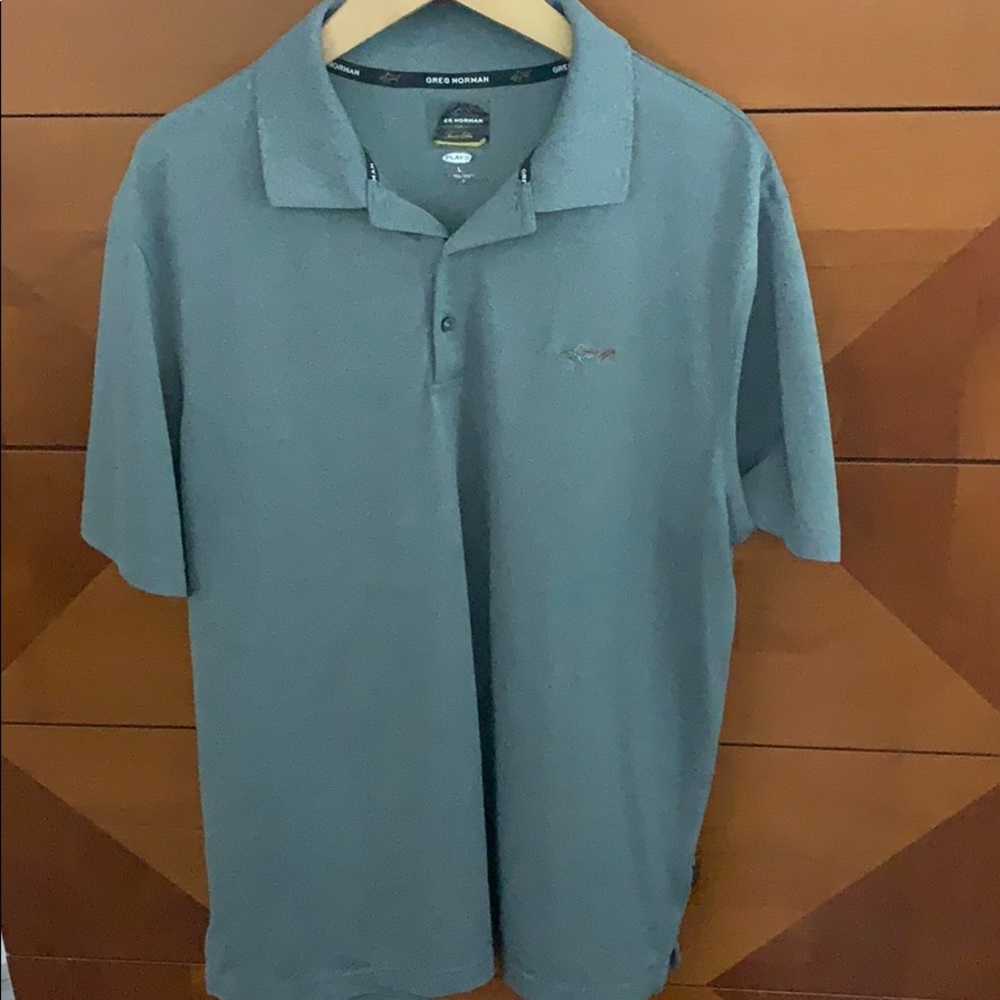 Light gray large Greg Norman polo shirt